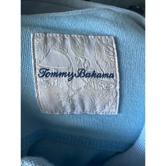 Tommy Bahama Light Blue 1/4-Zip Pullover Sweater - Picture 7 of 10